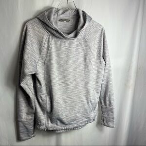 Athleta Women Gray Spacedye Fleece Lined Hoodie sz Large 1078
